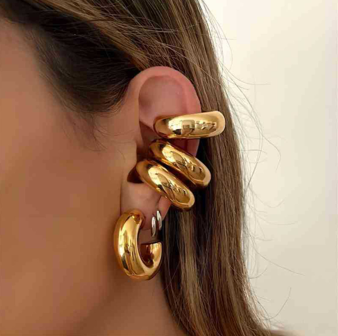 18k Gold Plated Bold Ear Cuff