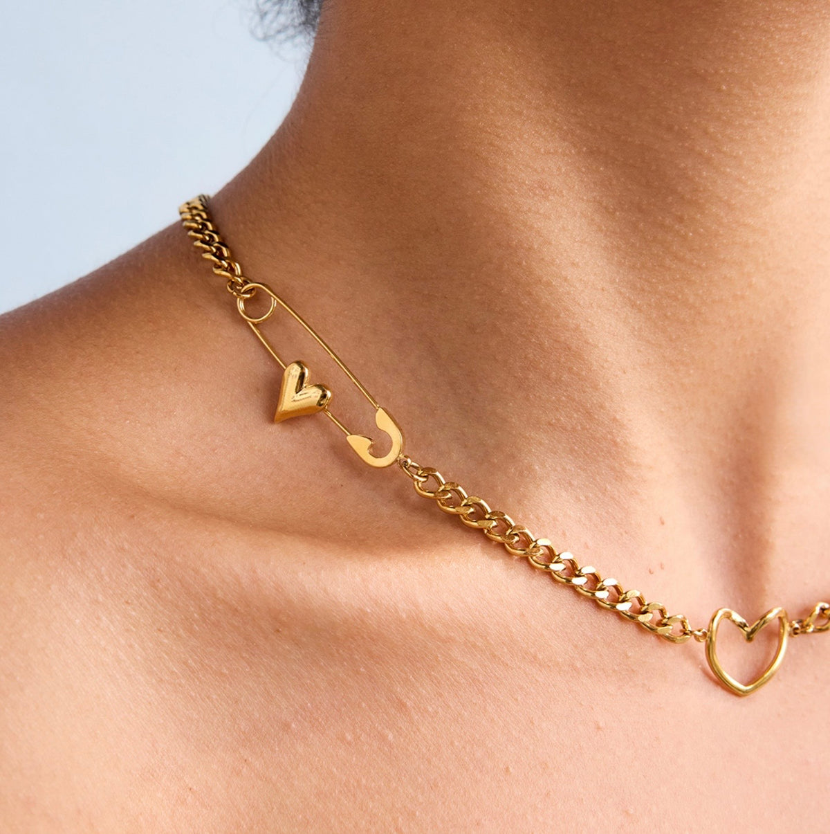 Love Rebel Necklace - 18k Gold Plated Stainless Steel