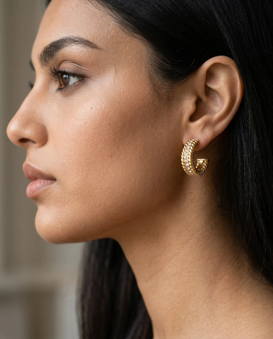 Sofia Earrings - 18k Gold Plated Stainless Steel
