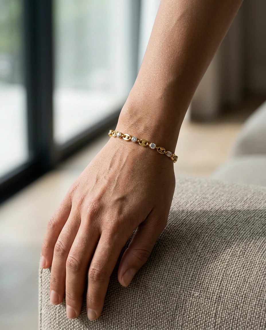Milana Bracelet - 18k Gold Plated Stainless Steel