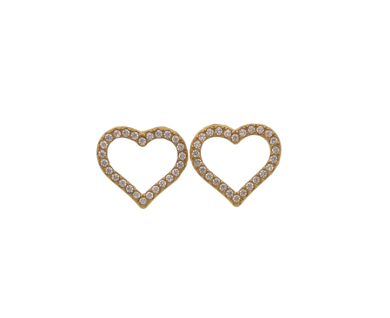 18K Gold Plated Heart Earrings