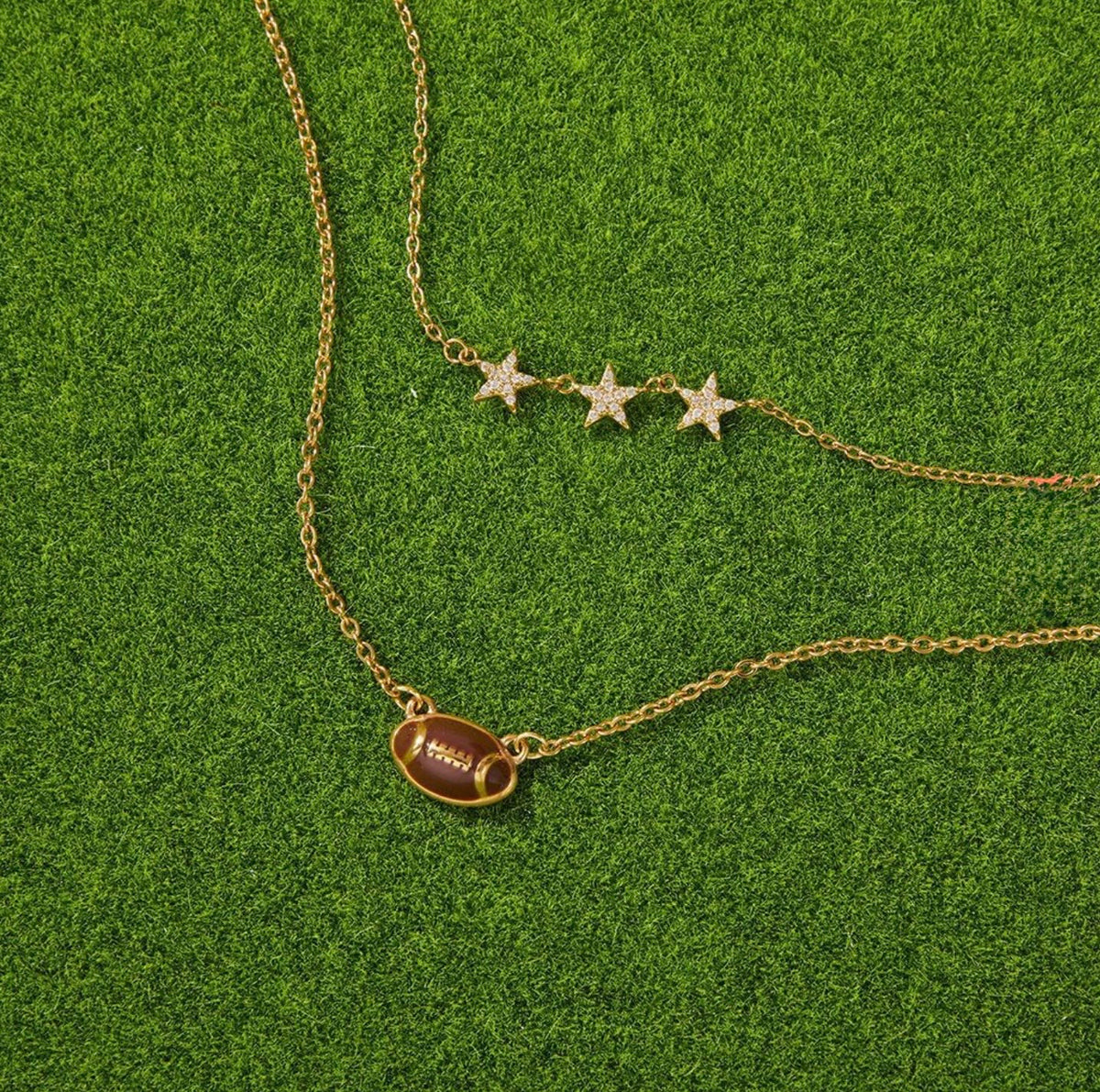 Game Day Glam Necklace - 18k Gold Plated Stainless Steel