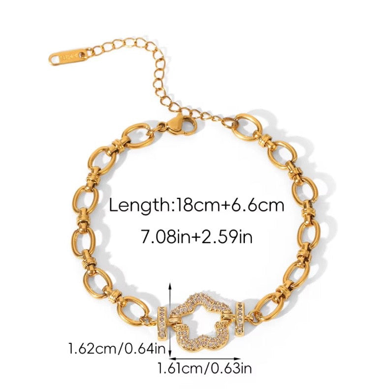 Rosalia Bracelet - 18k Gold Plated Stainless Steel