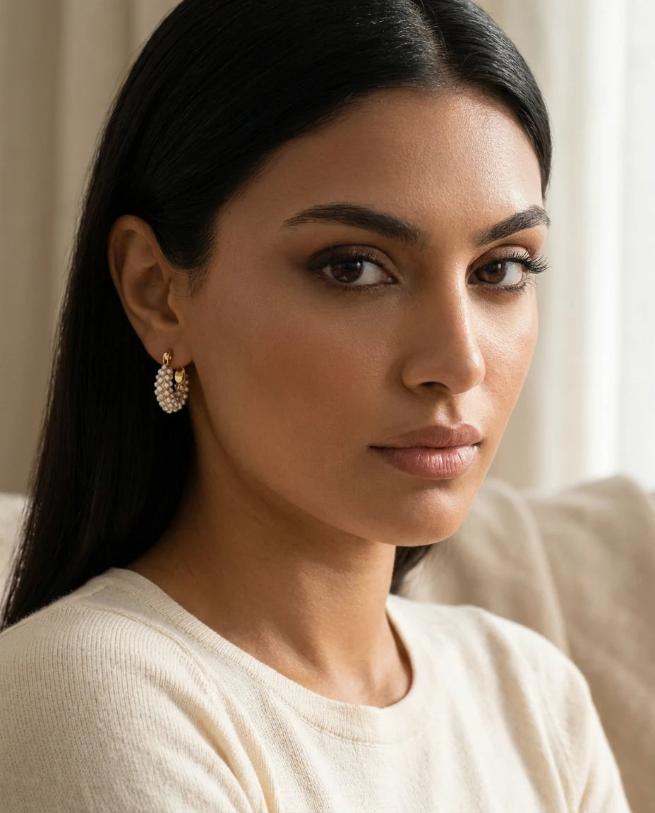 Clarisse Earrings - 18k Gold Plated Stainless Steel