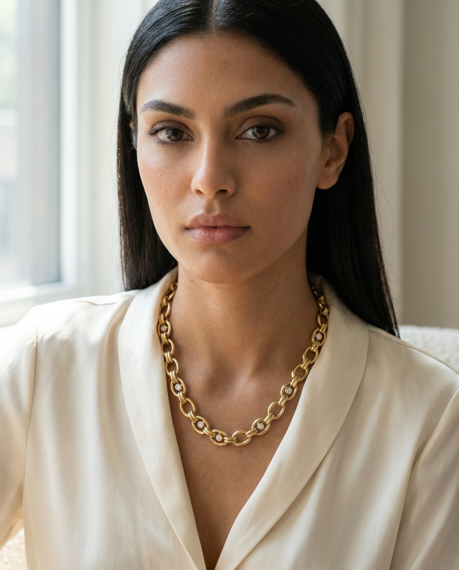 Evelina Necklace - 18k Gold Plated Stainless Steel
