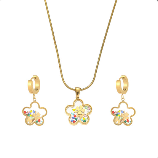 Lucky Earrings and Necklace Set