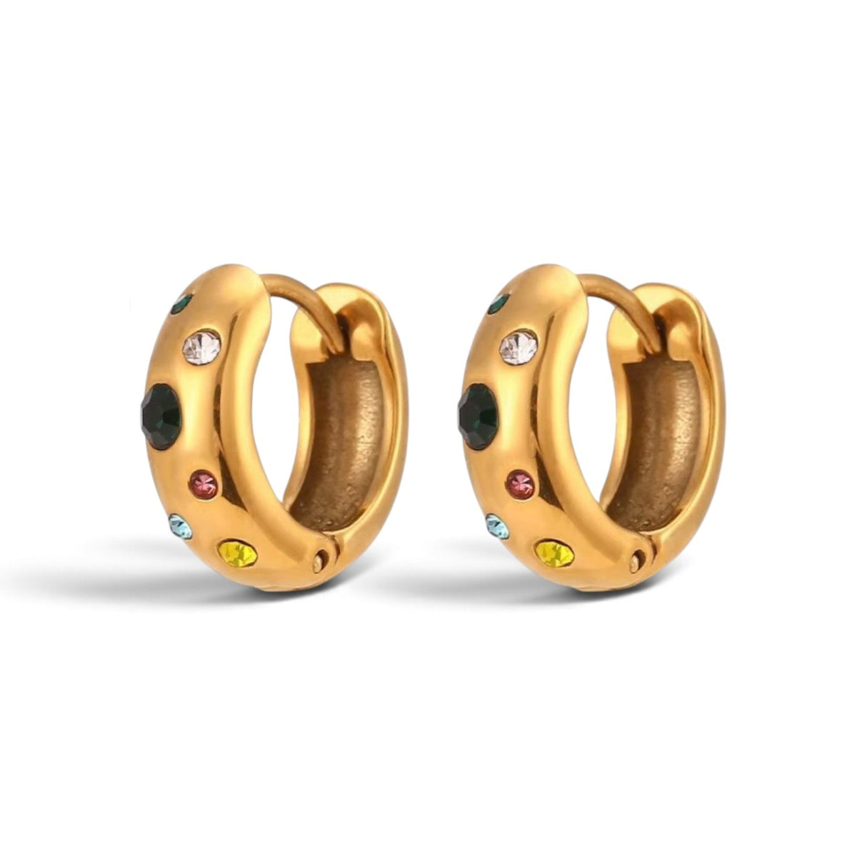 Desiree Hoop Earrings - 18k Gold Plated Stainless Steel