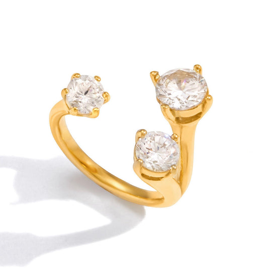 Courtney Ring - 18k Gold Plated Stainless Steel