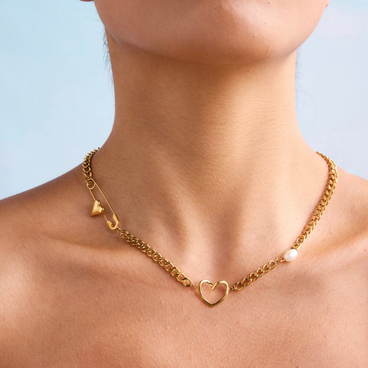 Love Rebel Necklace - 18k Gold Plated Stainless Steel