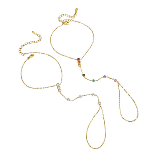 Sonique Hand Chain - 18k Gold Plated Stainless Steel