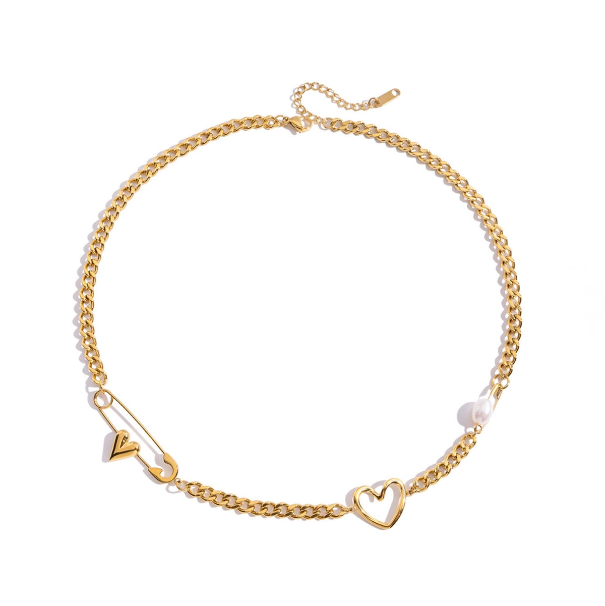 Love Rebel Necklace - 18k Gold Plated Stainless Steel
