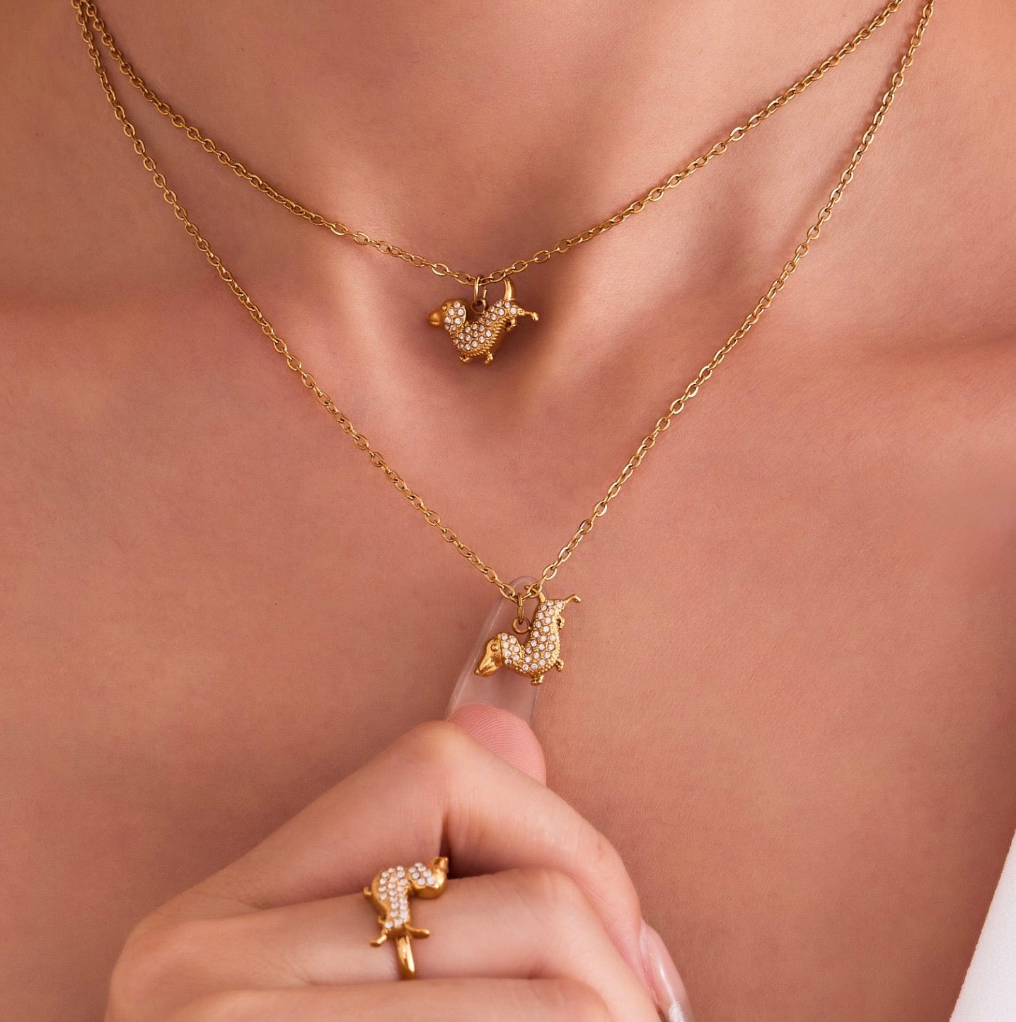 Natalie Necklace - 18k Gold Plated Stainless Steel