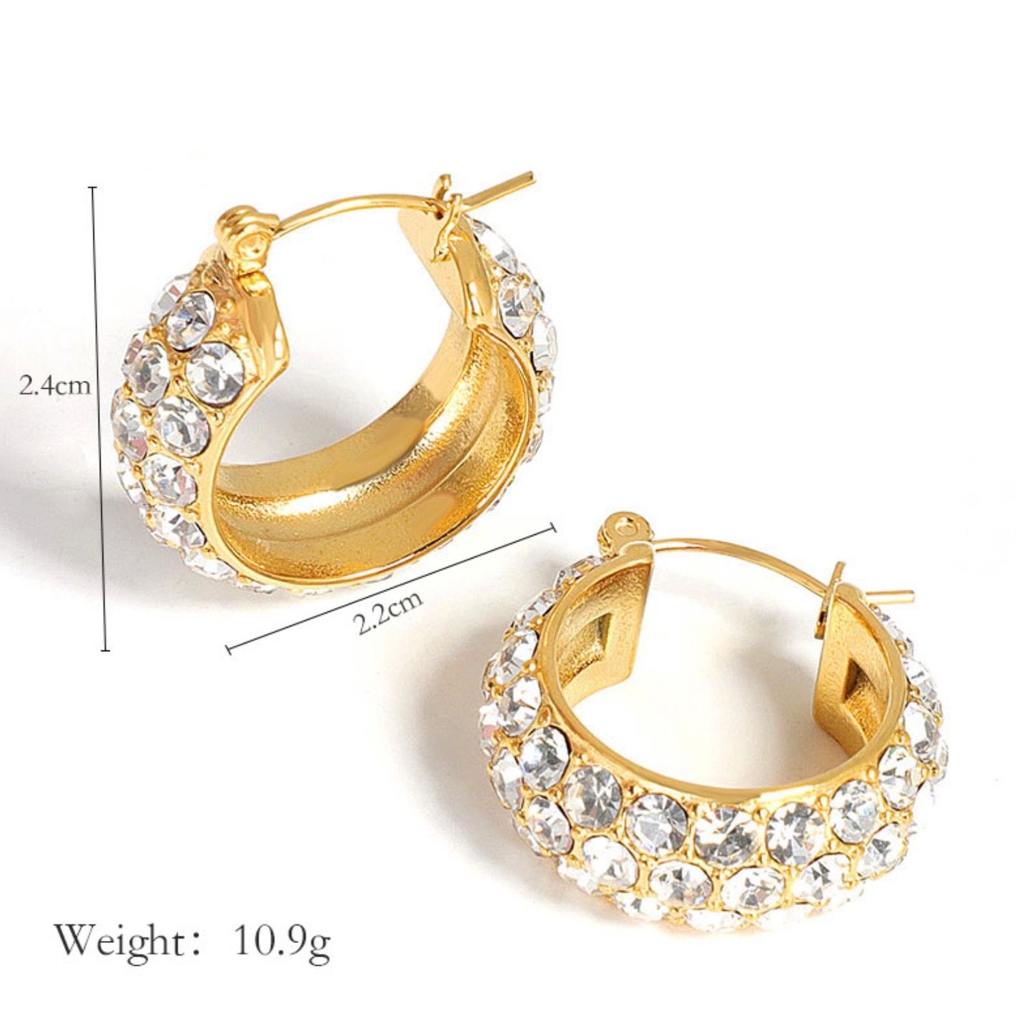 Anastasia Earrings - 18k Gold Plated Stainless Steel