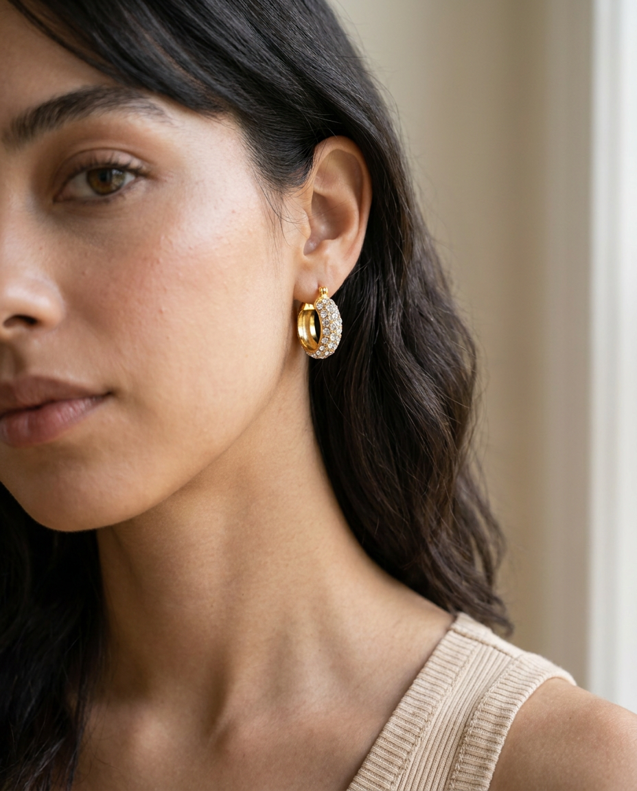 Anastasia Earrings - 18k Gold Plated Stainless Steel