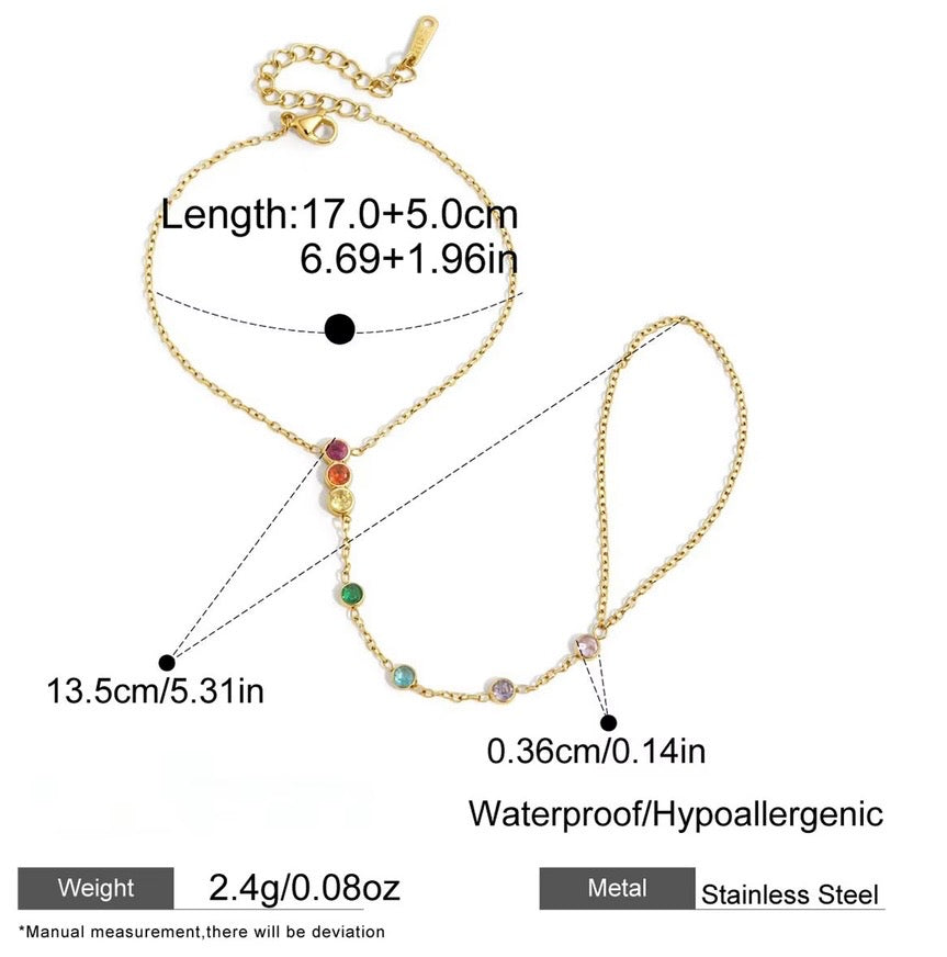 Sonique Hand Chain - 18k Gold Plated Stainless Steel