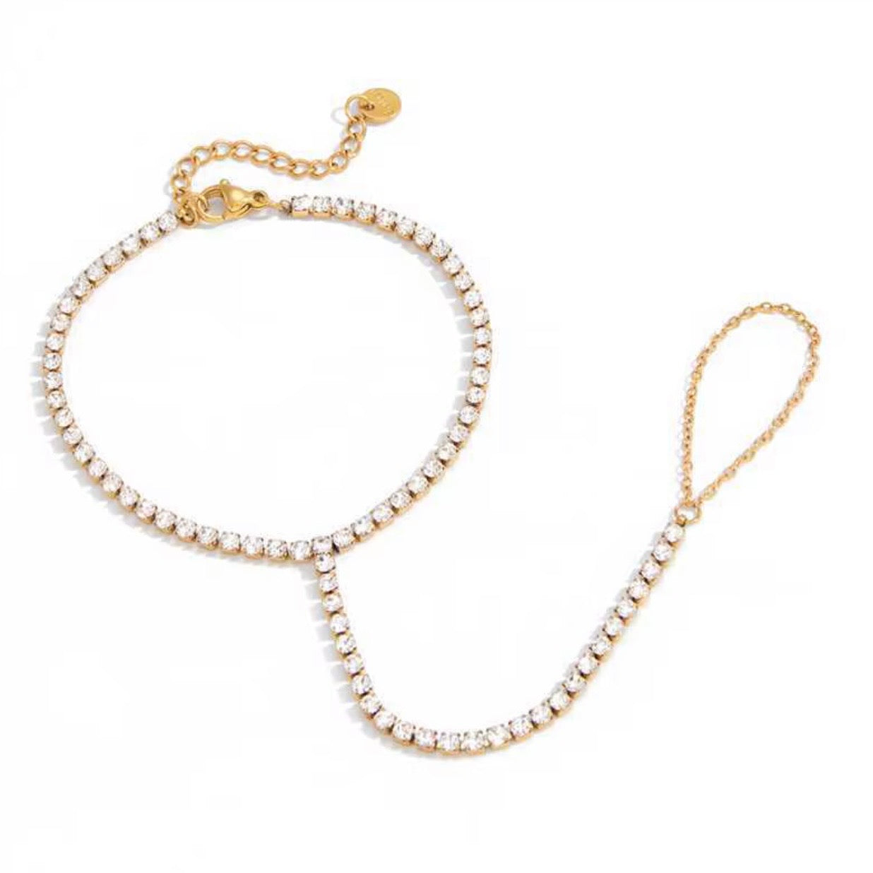 Violette Hand Chain - 18k Gold Plated Stainless Steel