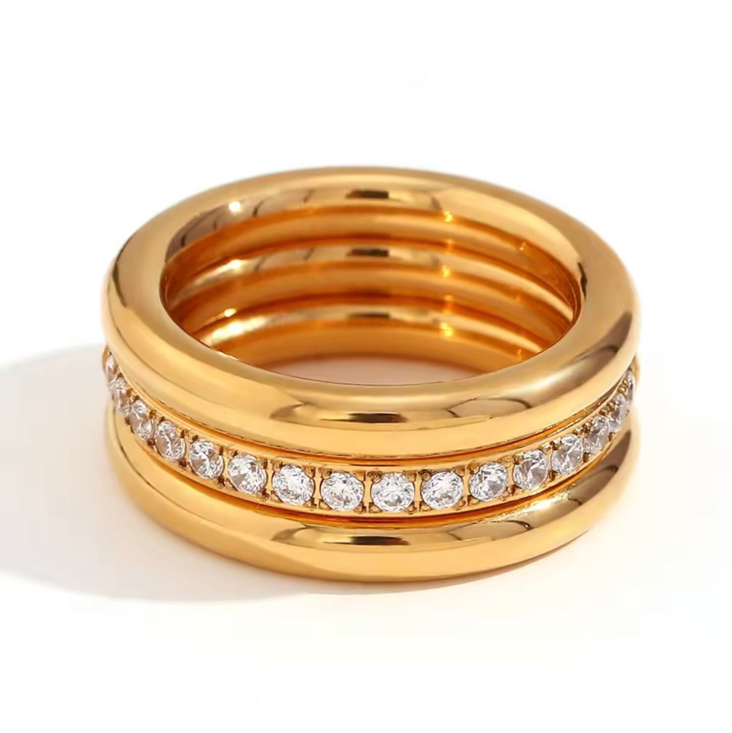 Tatiana Ring - 18k Gold Plated Stainless Steel