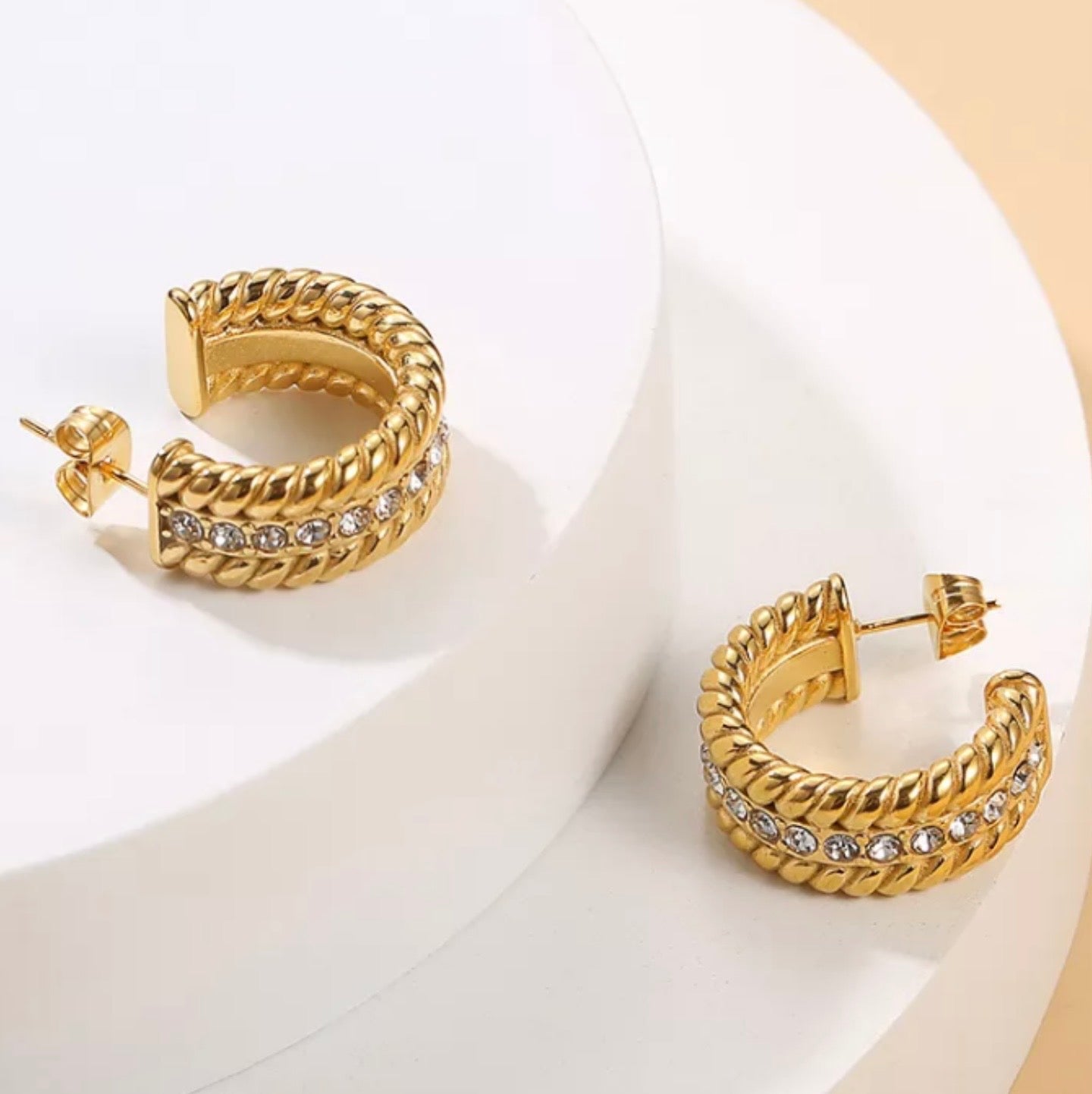 Sofia Earrings - 18k Gold Plated Stainless Steel