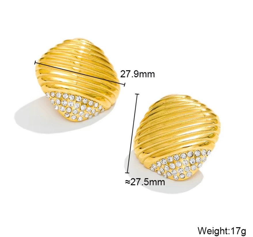 Jess Earrings - 18k Gold Plated Stainless Steel