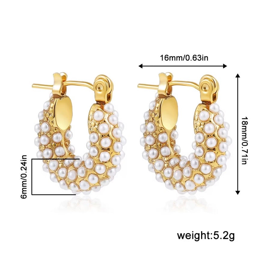Clarisse Earrings - 18k Gold Plated Stainless Steel