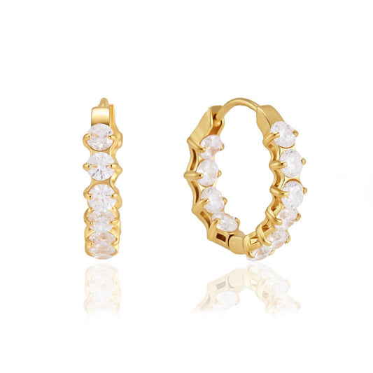Eleanor Small Hoop Earrings - 18k Gold Plated Stainless Steel