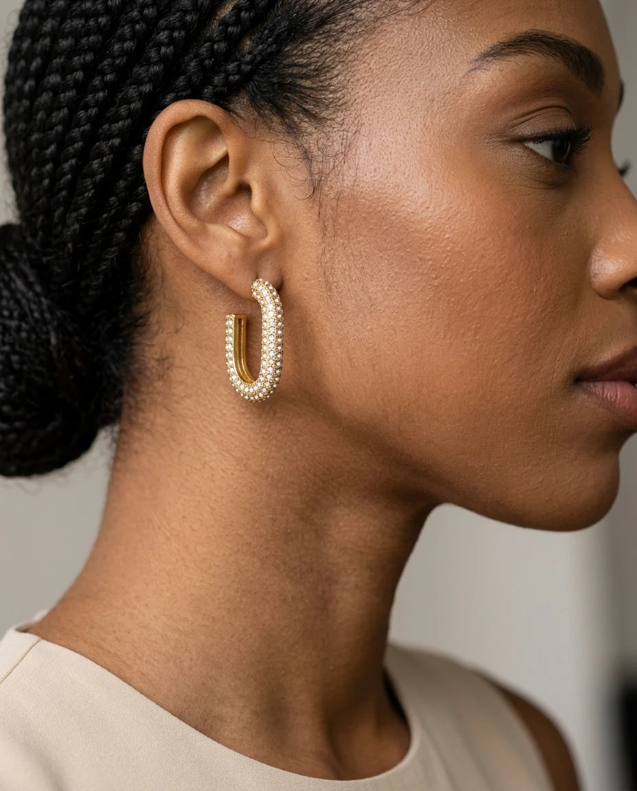 Adrielle Earrings - 18k Gold Plated Stainless Steel