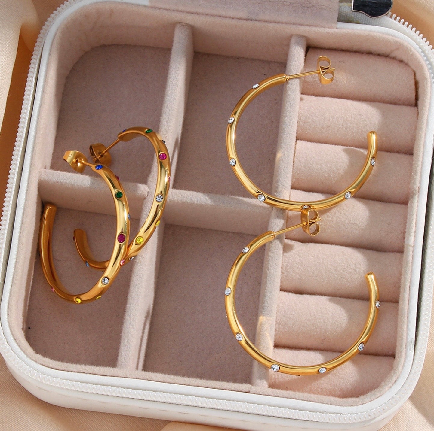 Beverly Earrings - 18k Gold Plated Stainless Steel