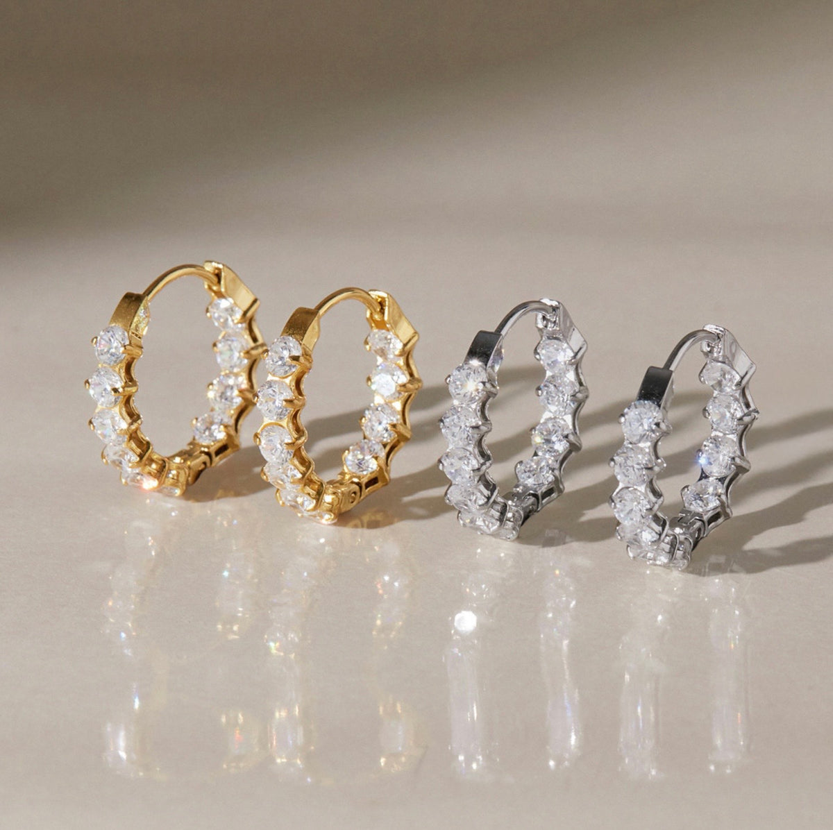 Eleanor Small Hoop Earrings - 18k Gold Plated Stainless Steel