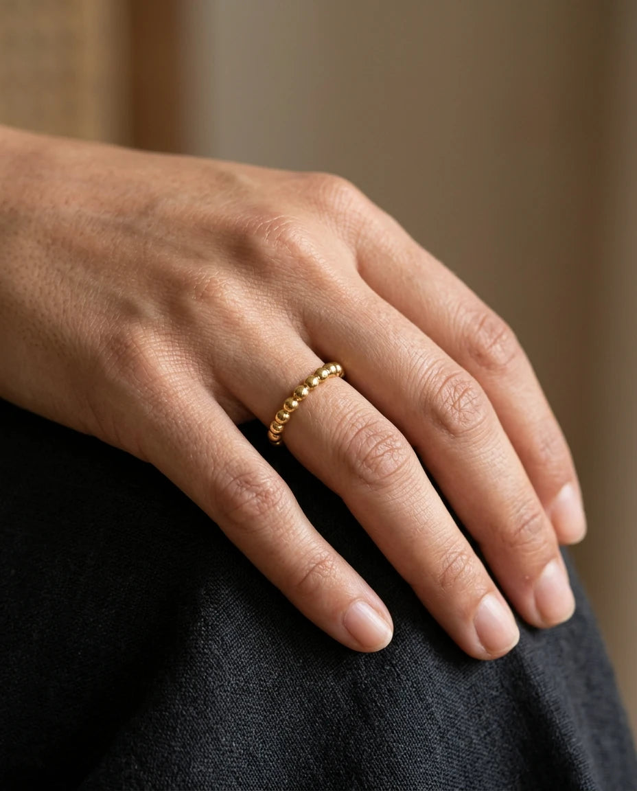 Mia Ring - 18k Gold Plated Stainless Steel