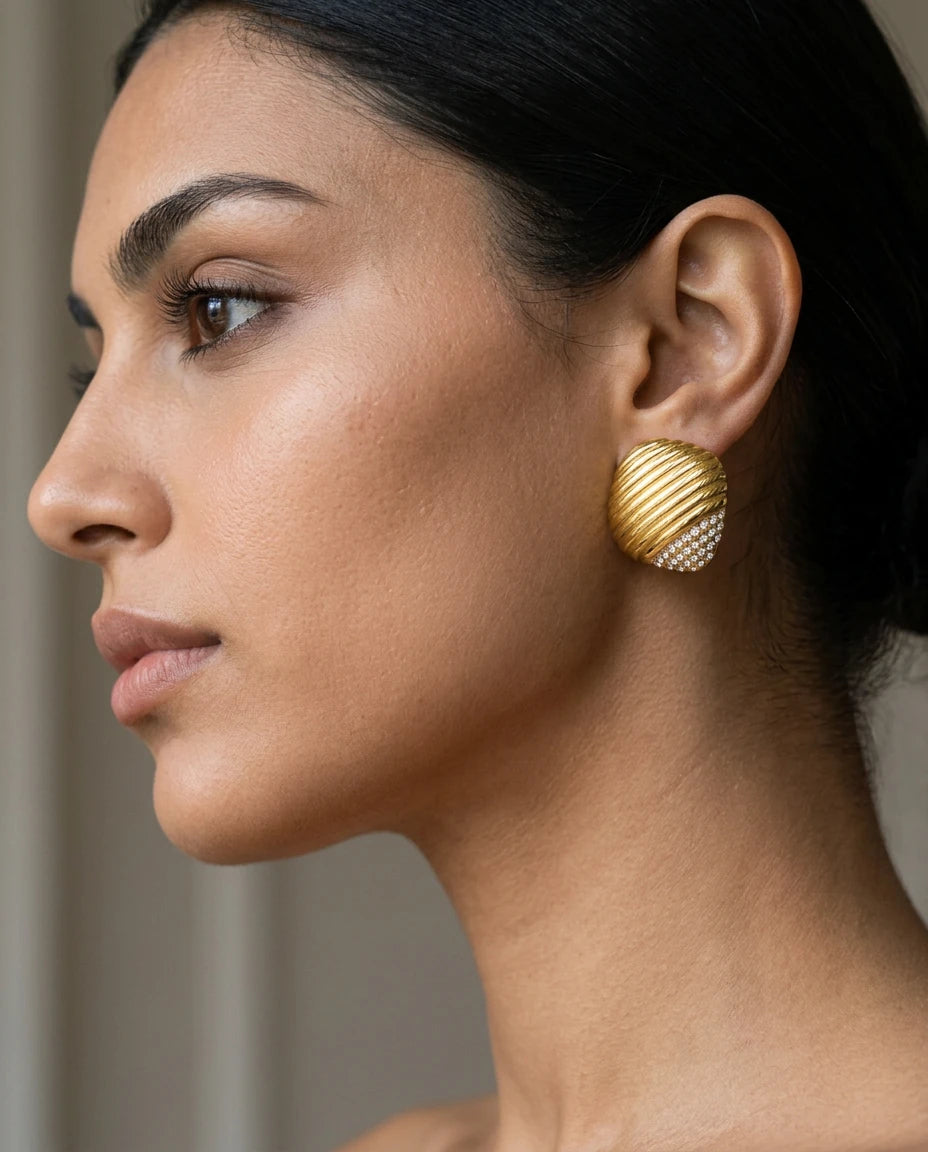 Jess Earrings - 18k Gold Plated Stainless Steel