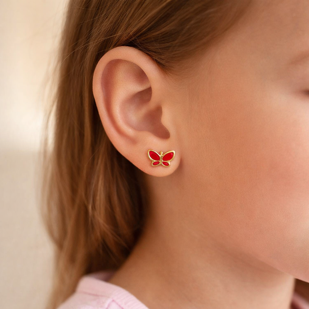 Kids Lyra Butterfly Screwback Earrings