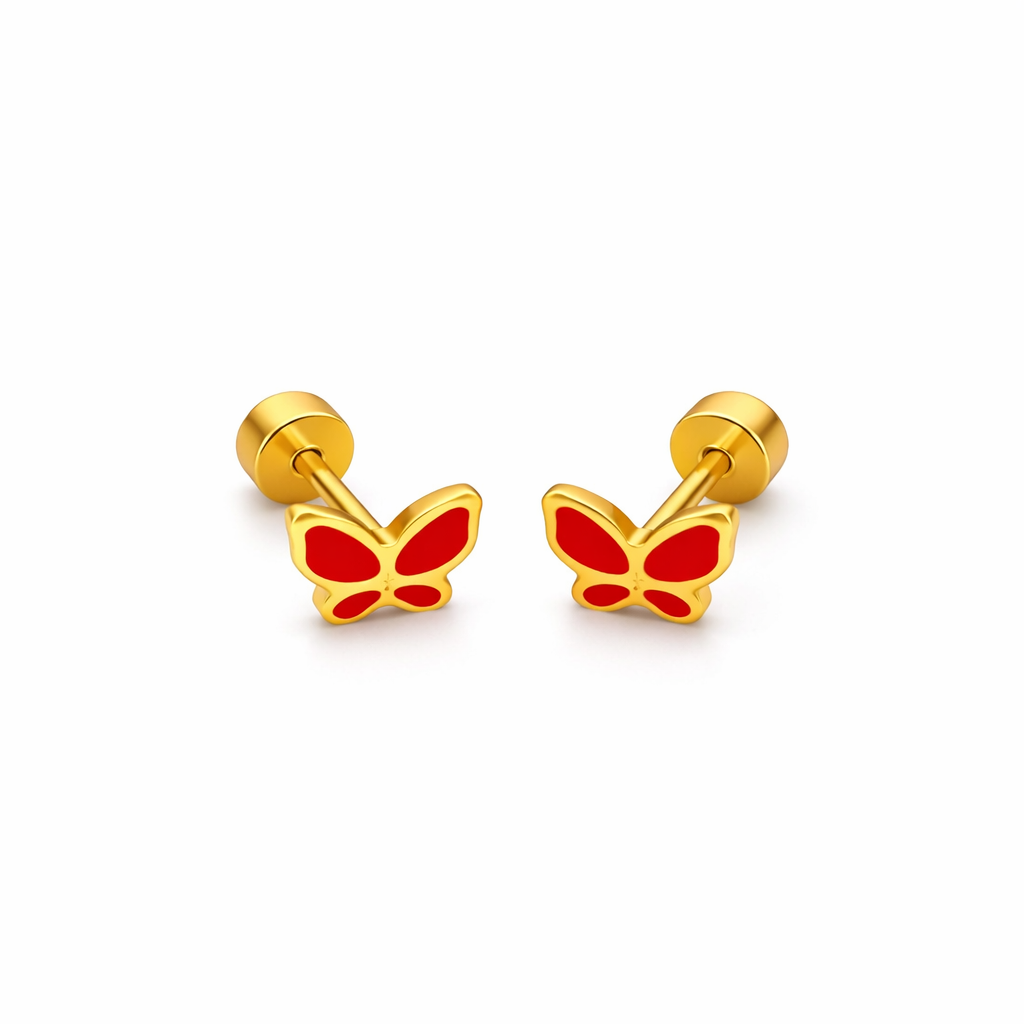 Kids Lyra Butterfly Screwback Earrings