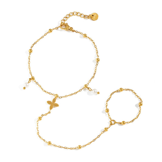 Marcella Hand Chain - 18k Gold Plated Stainless Steel