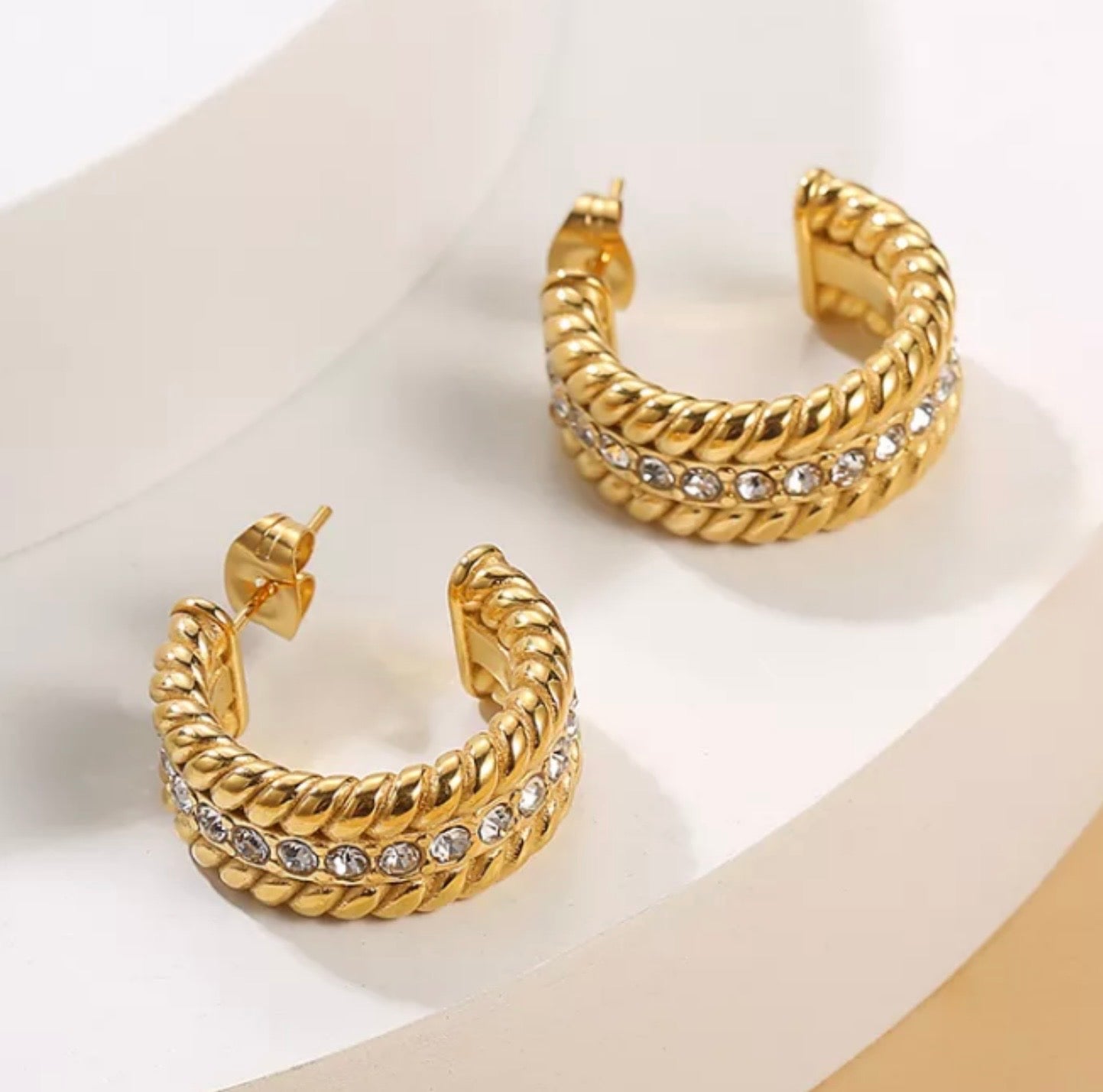 Sofia Earrings - 18k Gold Plated Stainless Steel