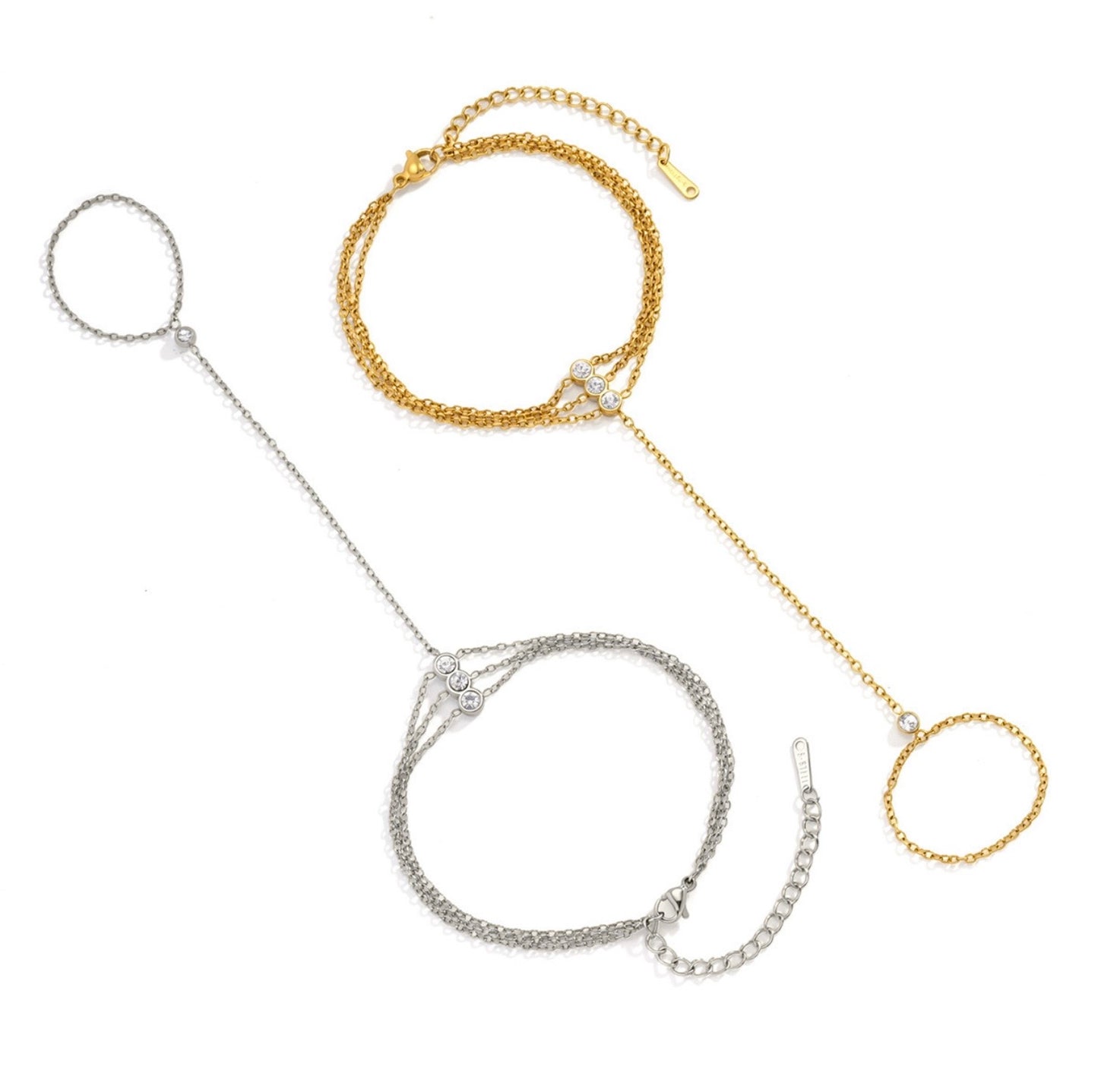 Leslie Hand Chain - 18k Gold Plated Stainless Steel
