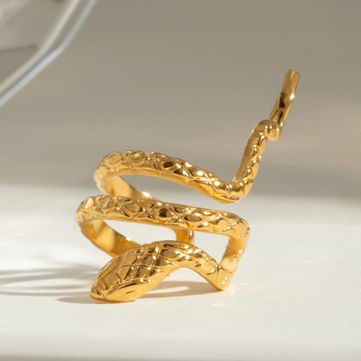 Venom Kiss Ear Cuff - 18k Gold Plated Stainless Steel Snake
