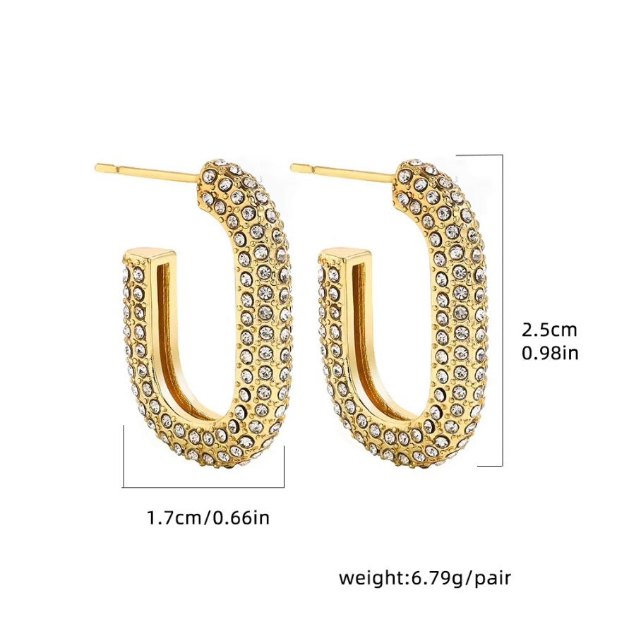 Adrielle Earrings - 18k Gold Plated Stainless Steel