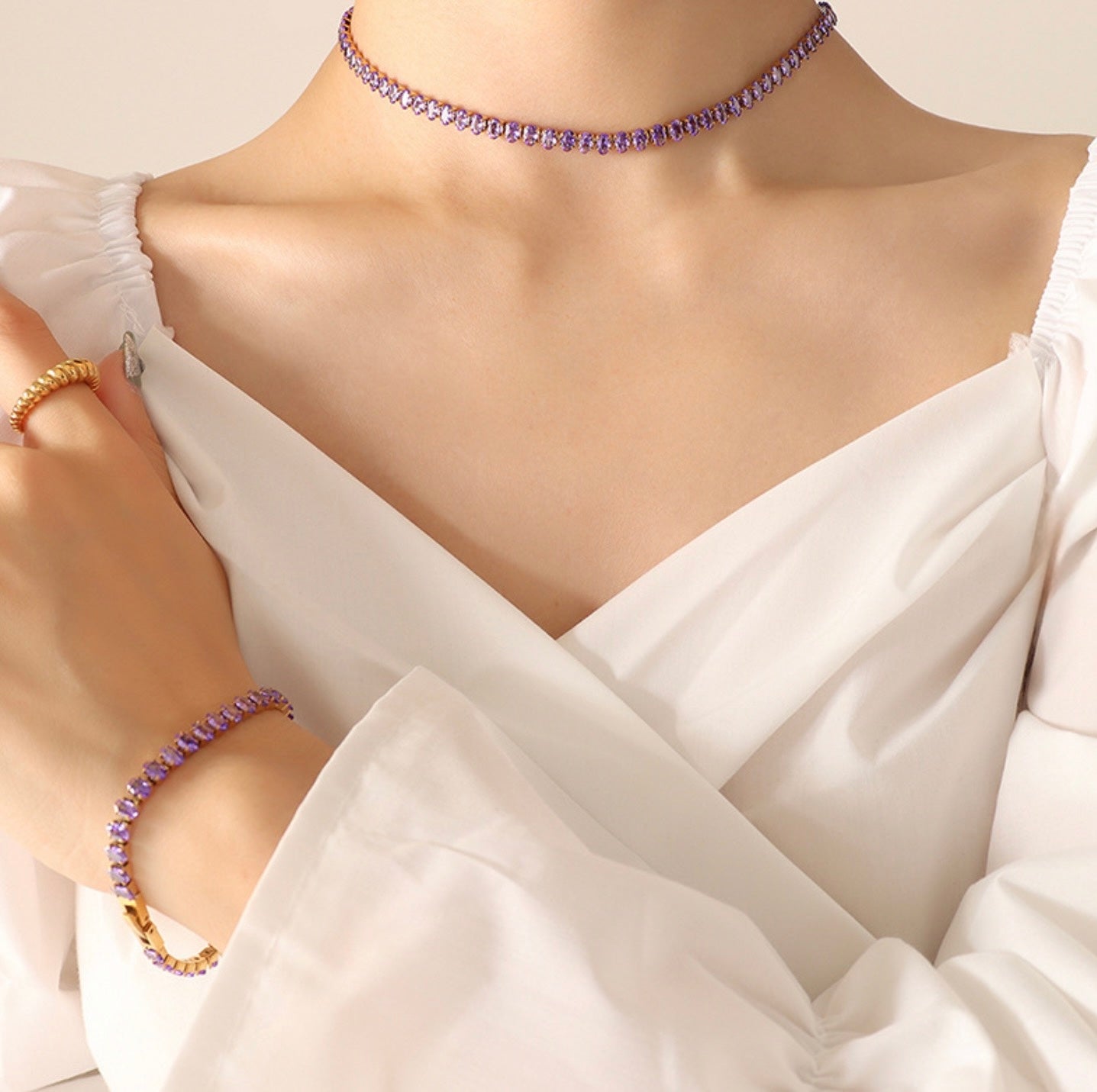 Elisia Necklace - 18k Gold Plated Stainless Steel