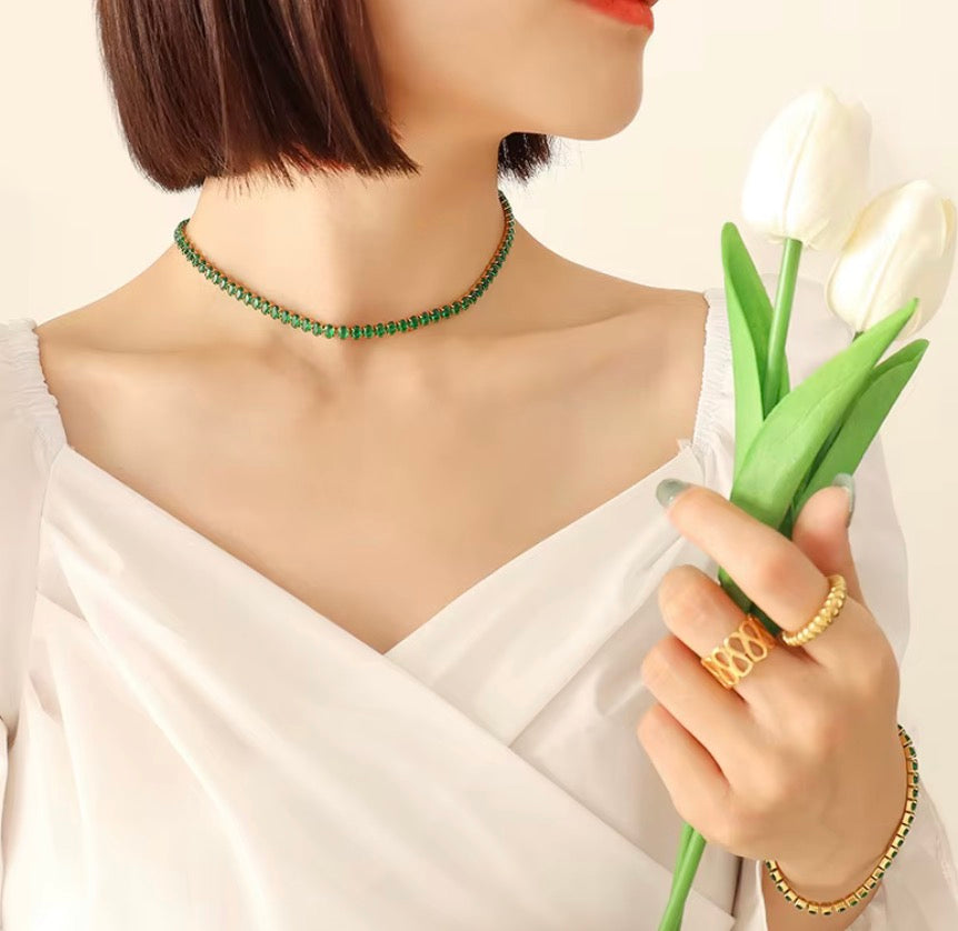 Elisia Necklace - 18k Gold Plated Stainless Steel