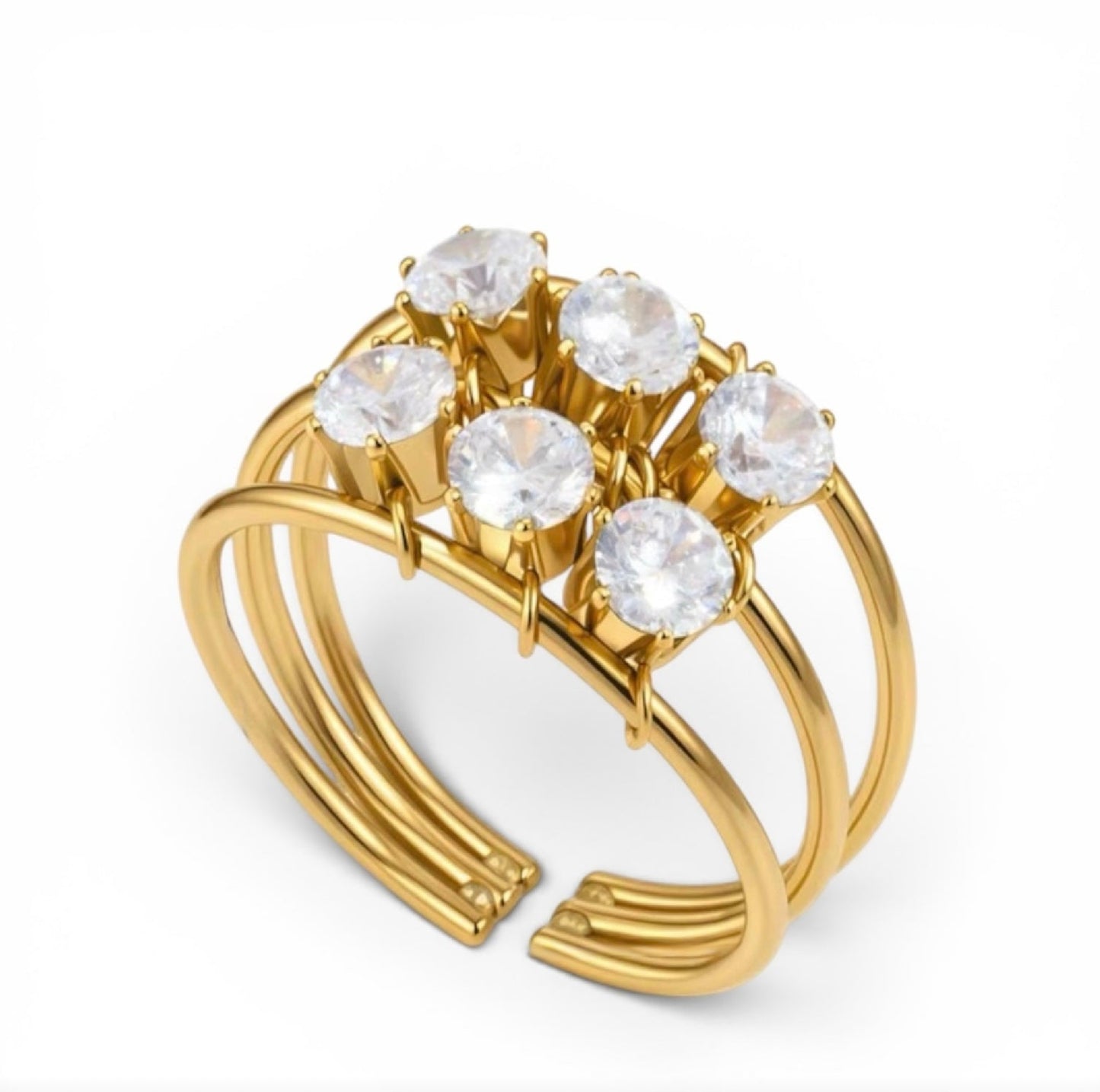 Briony Ring - 18k Gold Plated Stainless Steel