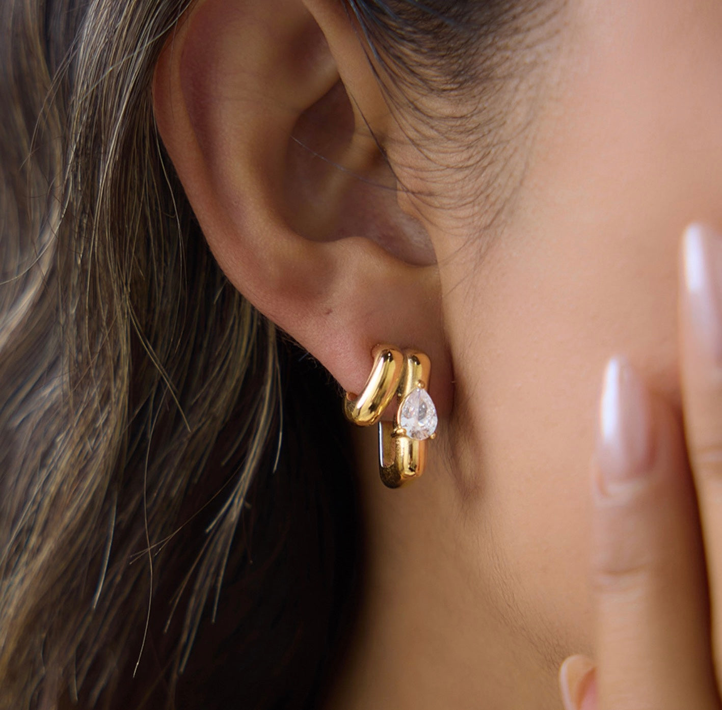 Petra Earrings - 18k Gold Plated Stainless Steel
