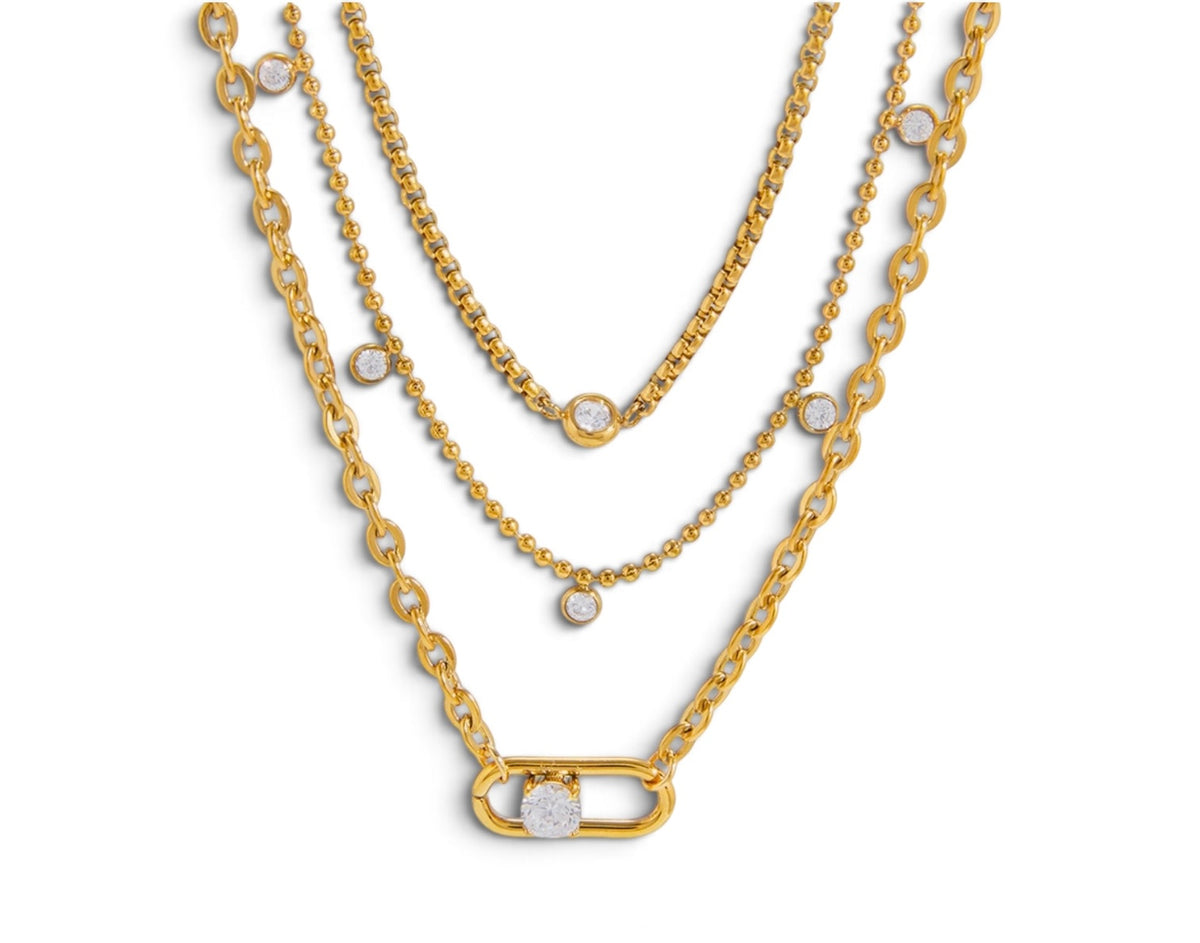 Romina Necklace - 18k Gold Plated Stainless Steel