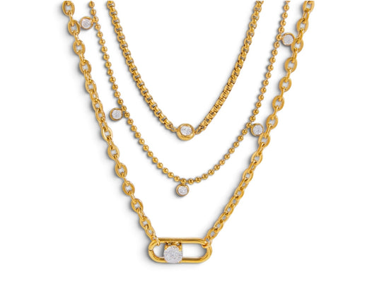 Romina Necklace - 18k Gold Plated Stainless Steel