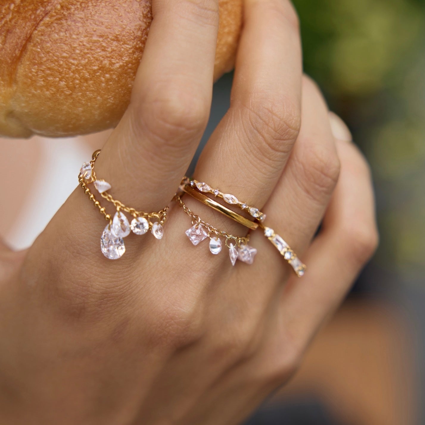 Livia Ring - 18k Gold Plated Stainless Steel