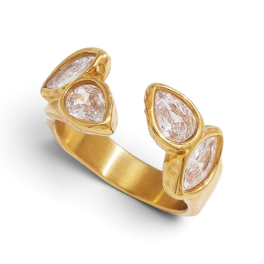 Colette Ring - 18k Gold Plated Stainless Steel