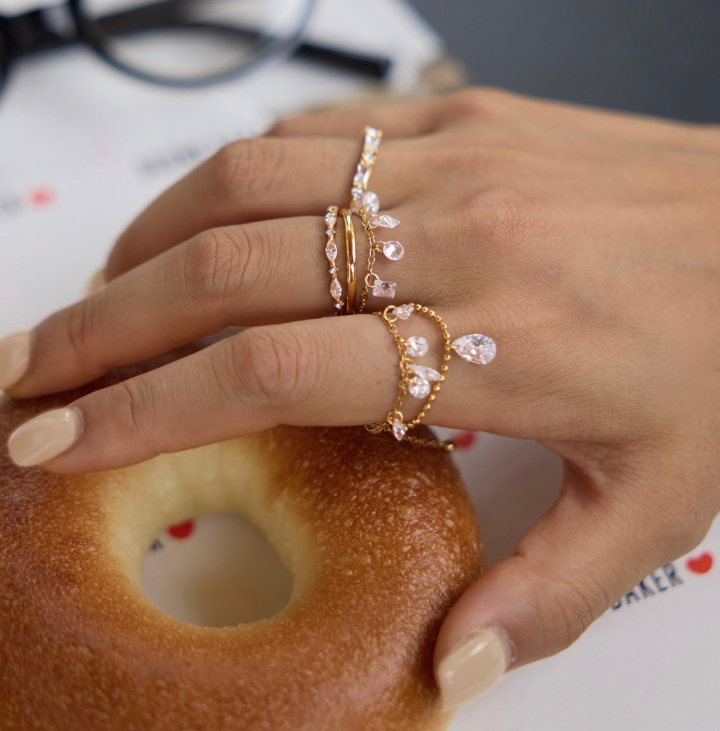 Livia Ring - 18k Gold Plated Stainless Steel