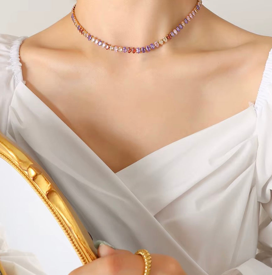 Elisia Necklace - 18k Gold Plated Stainless Steel