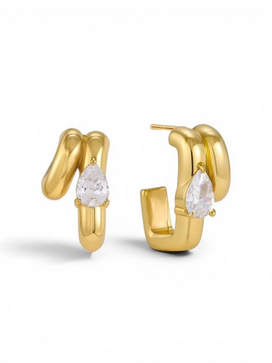Petra Earrings - 18k Gold Plated Stainless Steel