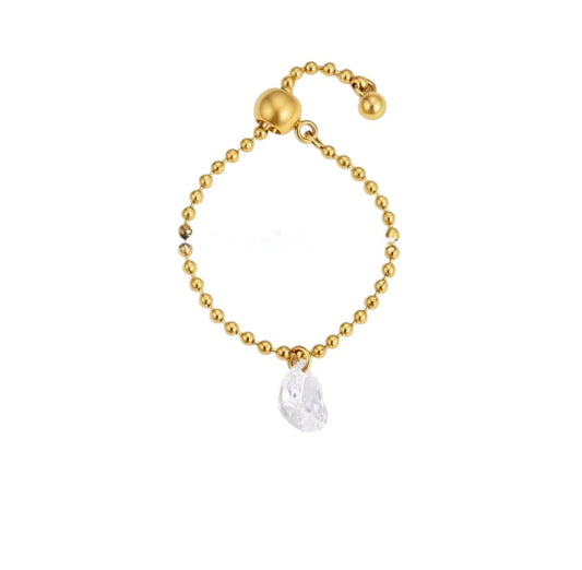 Livia Ring - 18k Gold Plated Stainless Steel
