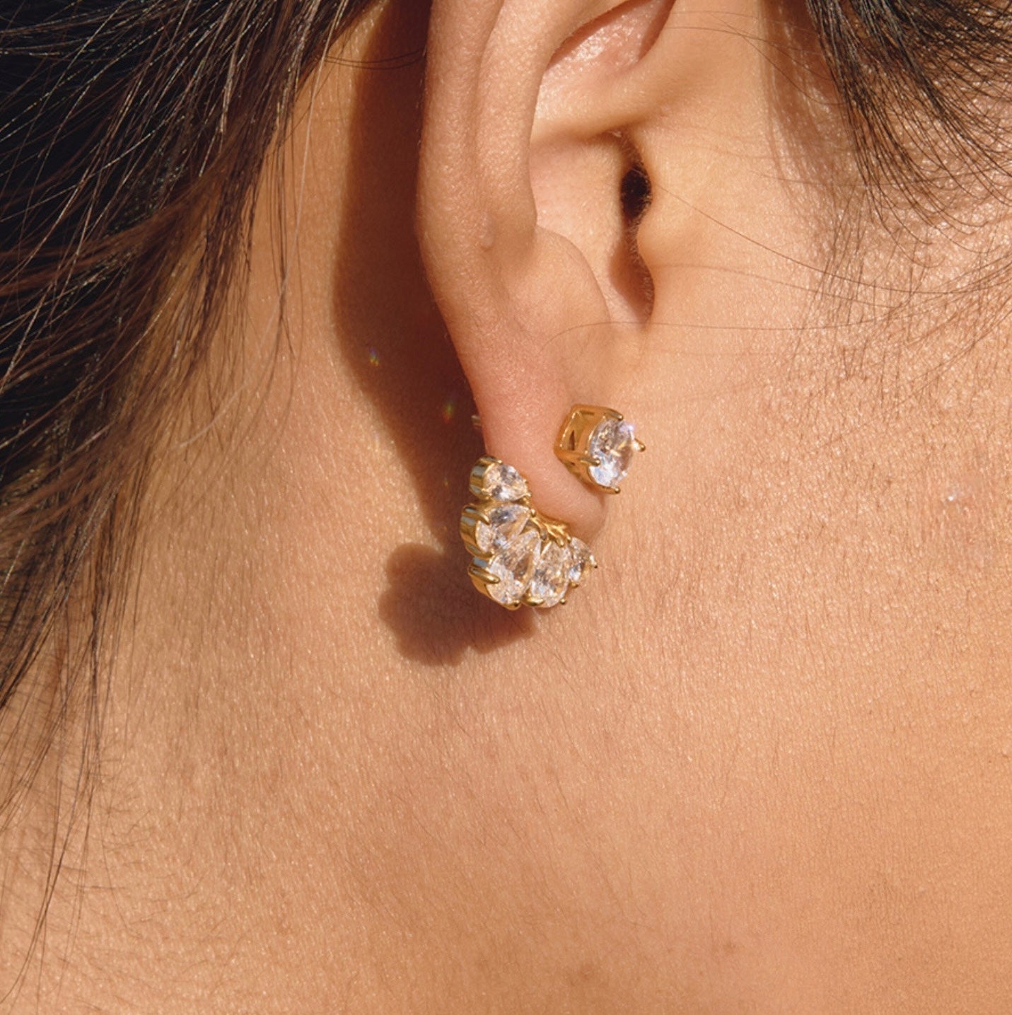 Magnolia Earrings- 18k Gold Plated Stainless Steel